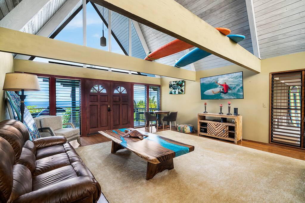 ★★Spacious ocean view AC 5 minutes to beaches/town - 카일루아-코나의 주택에서 살아보기, 하와이, 미국