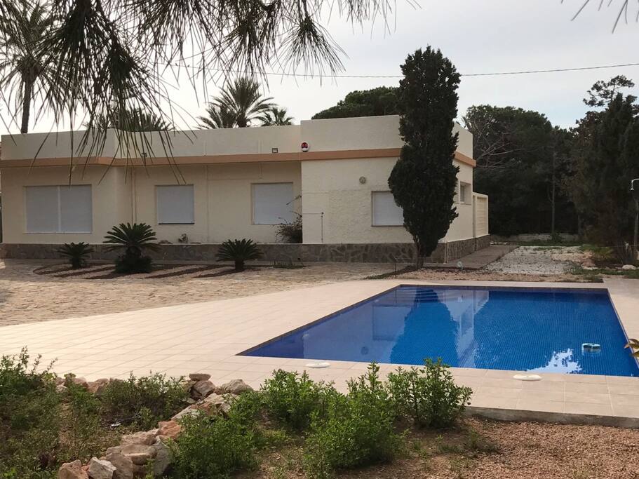 House and swimming pool