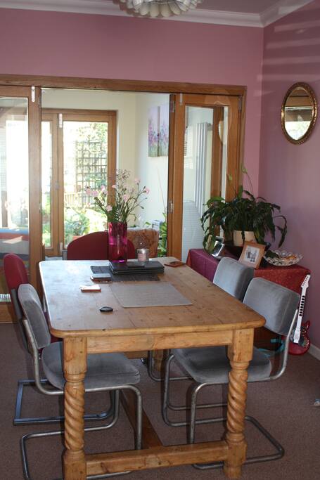 Communal dining area.
