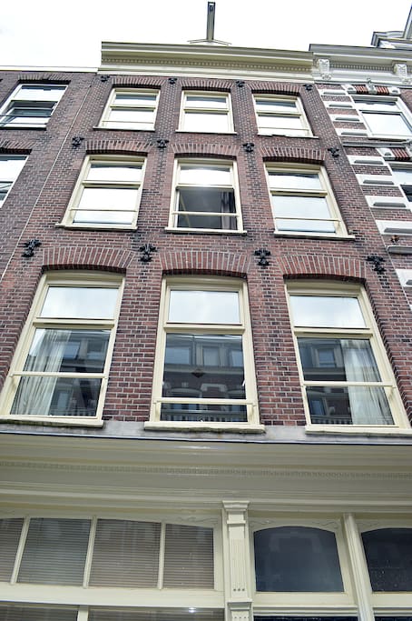 This is an authentic local building where the apartment is located
