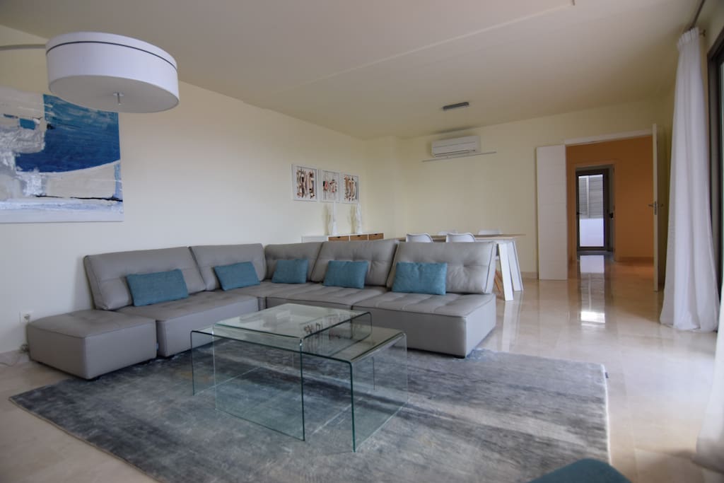 Spacious living and dining room