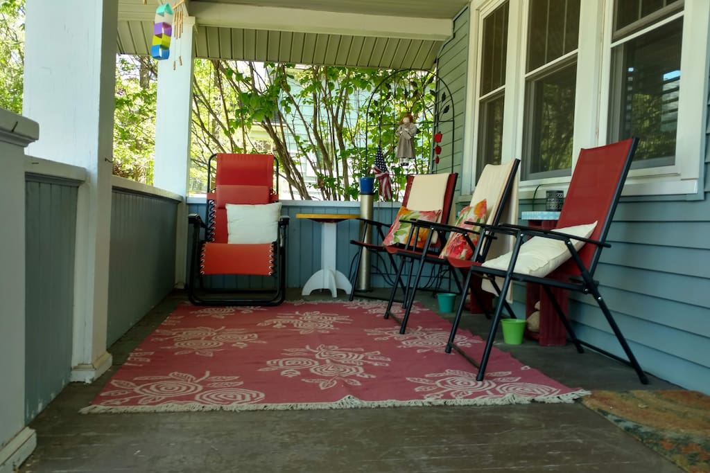 Relax on the front porch in the morning or after a full day of adventure.