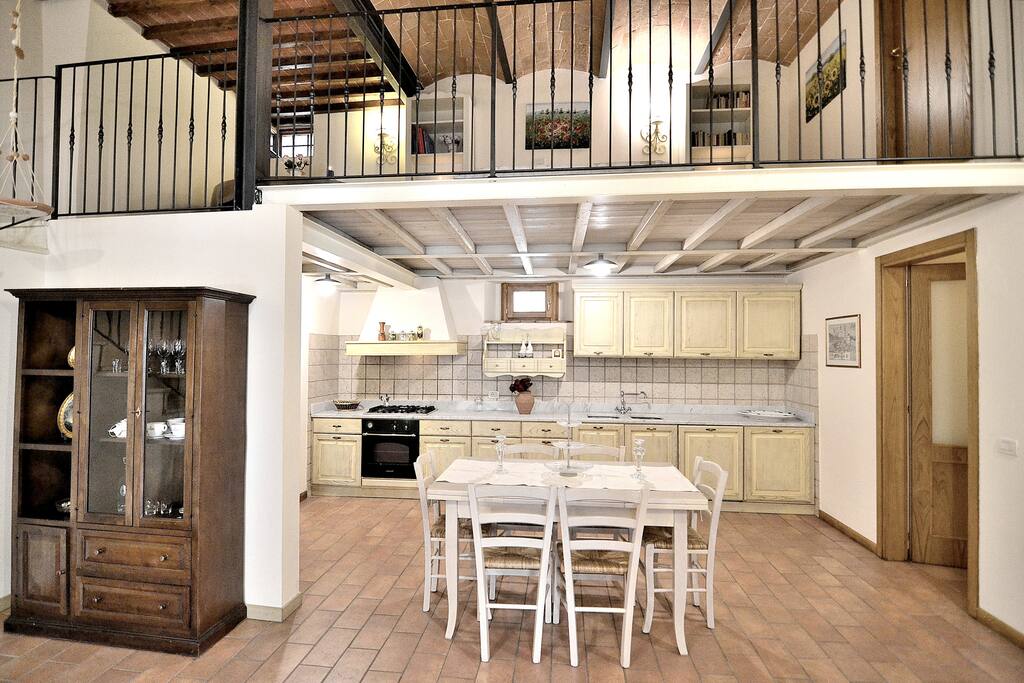 The Kitchen is fully equipped with fridge, oven, freezer, all kind of stoves and all you need to prepare your meals!