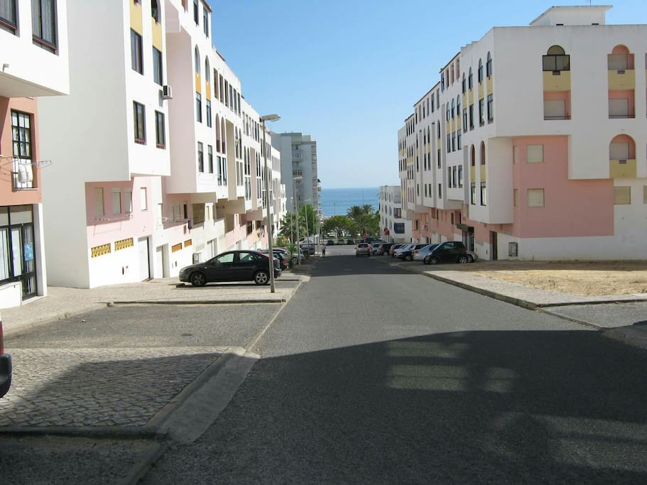 Ocean view from street level