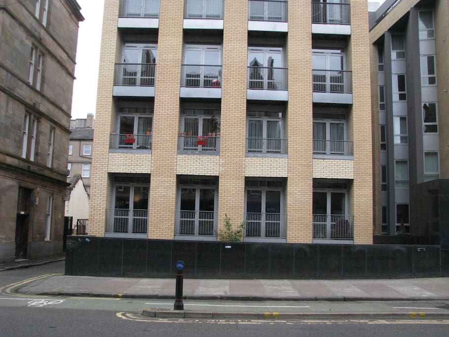 Front of the building.