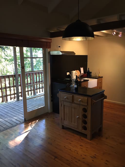 Self contained kitchen.