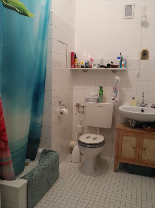 Bad mit Dusche und WaMa