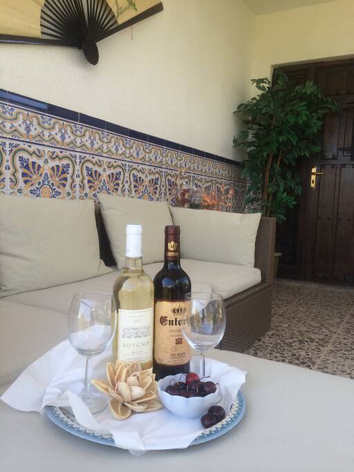 And enjoying a nice glass of wine