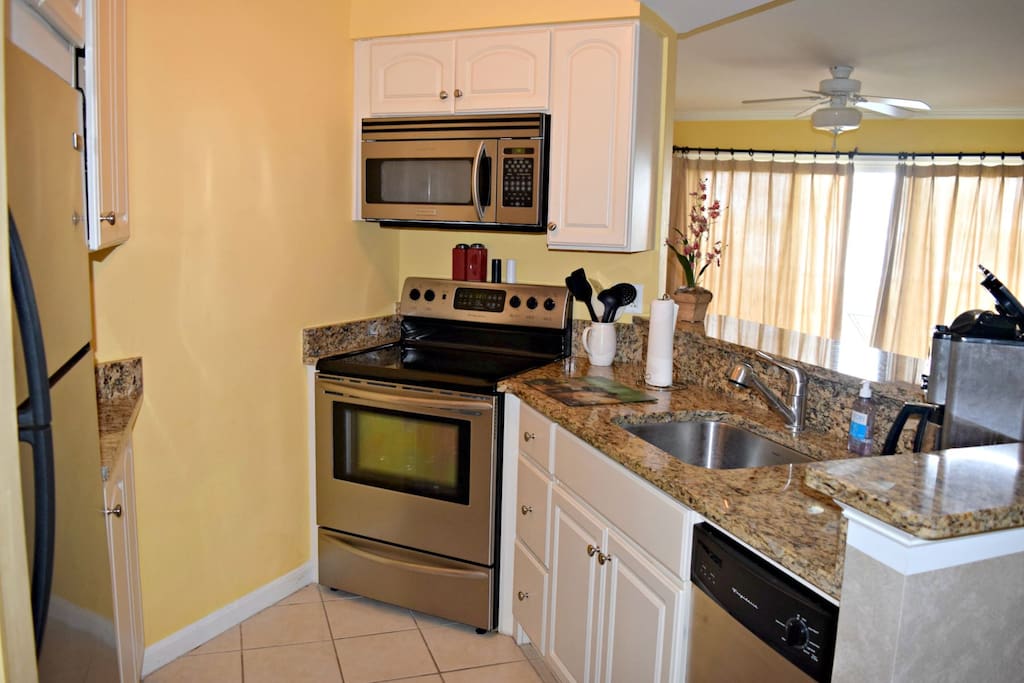 Fully Stocked Kitchen with Stainless Appliances