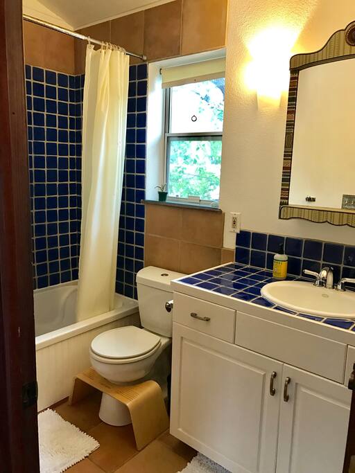 Upstairs bathroom and shower.