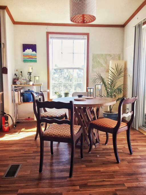 Dining area with south facing window
