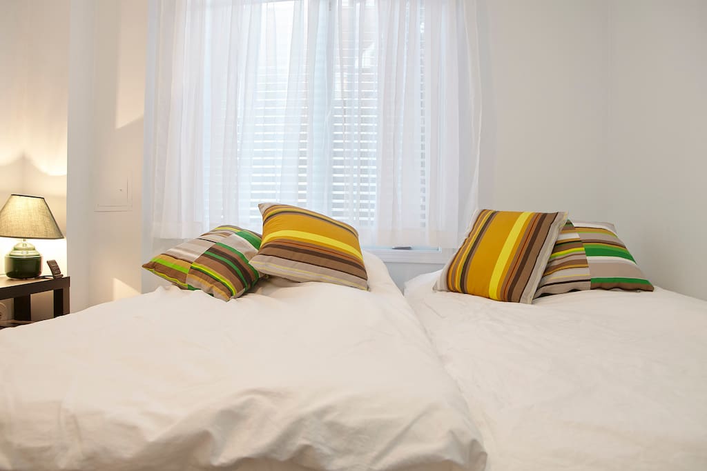 Twin beds convert easily into a KING bed - just ask :) "Stunning room in a gorgeous house, all the amenities you could need." - Aoife, Coffs Harbour, Australia