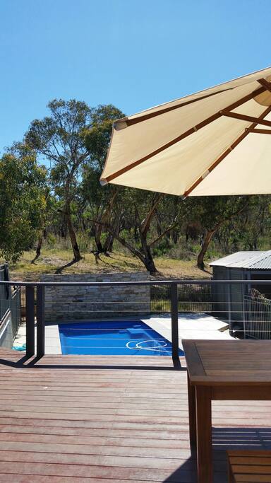 View from the deck to the national park