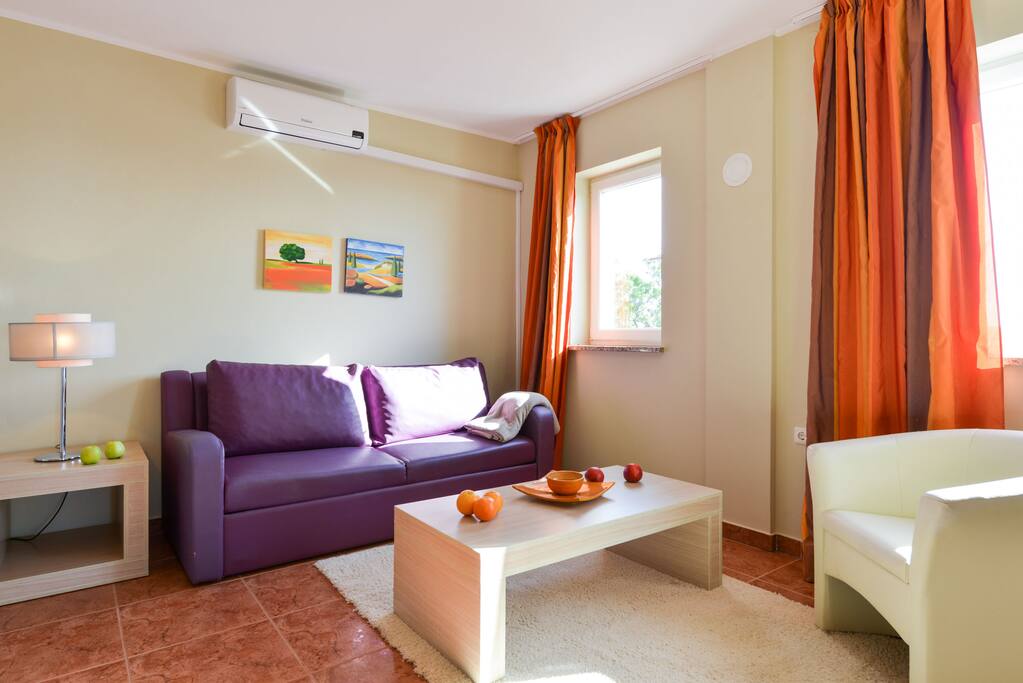Living room with Two-seat sofa-bed