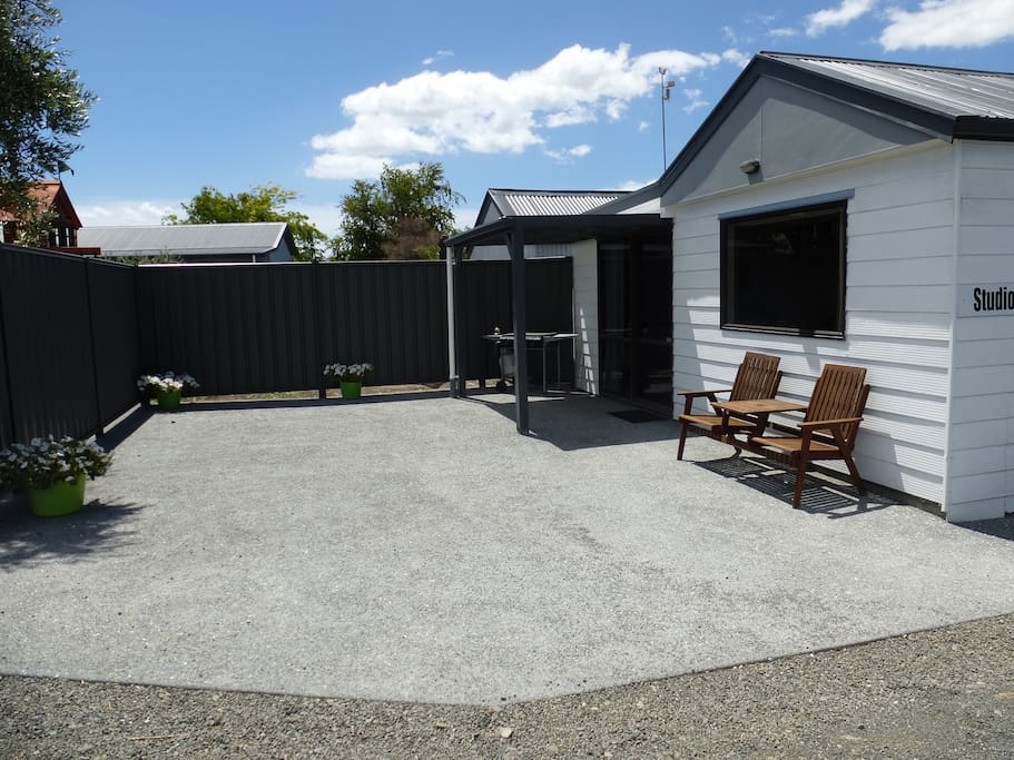 Sunny, private courtyard