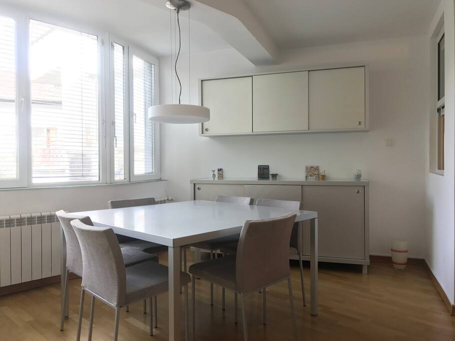 The dining area