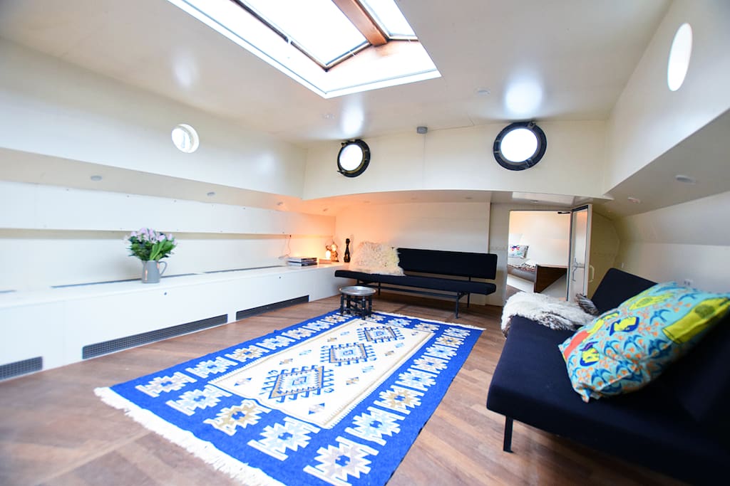 The spacious living room