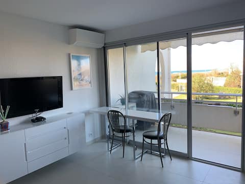 Annonce Airbnb populaire: Sea view – Air conditioning – Terrace – Beach access – Parking à La Grande Motte