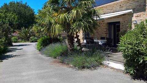 large Breton farmhouse with hot tub