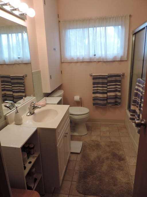 The shared bathroom.