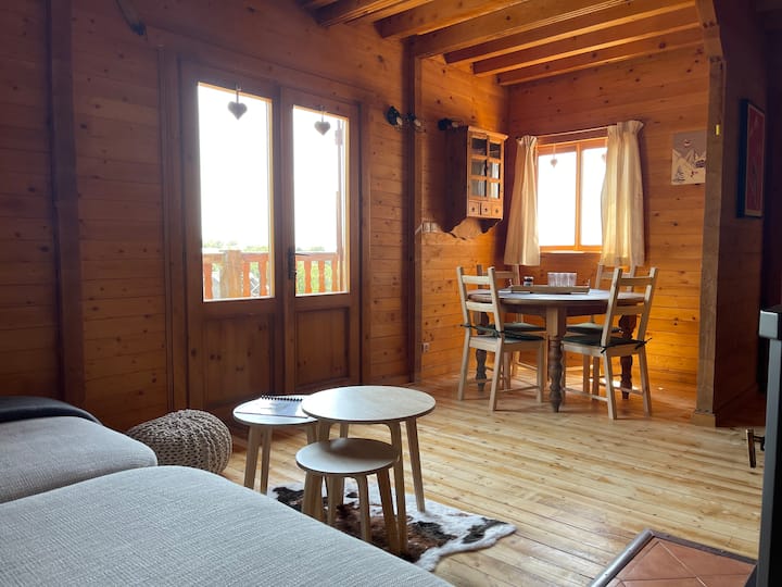 Chalet En Bois 4/5 Pers - Brassero Et Vue Montagne - Estavar