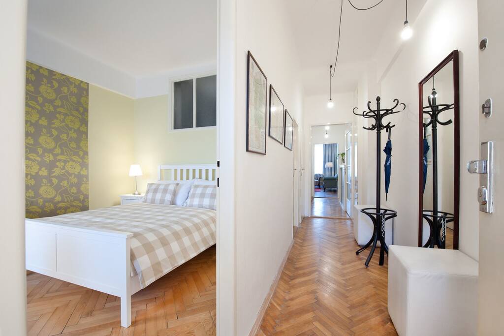 Each room in the apartment has its own entrance from the hall :)