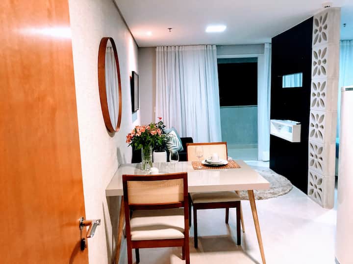 Flat 2716 Luxo moderno varanda - Brookfield Towers