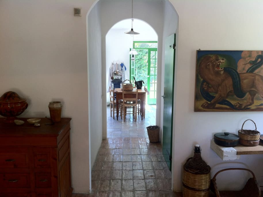Ground Floor, view of the kitchen from the dining room