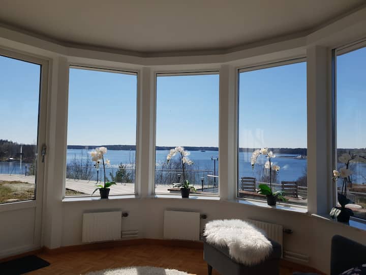 Drömläge Med Pool ,Bastu,utespa -Magisk Utsikt ! - Vaxholm