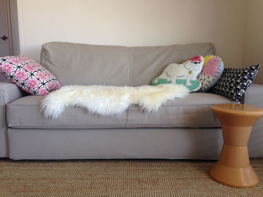 Living room with sofa bed