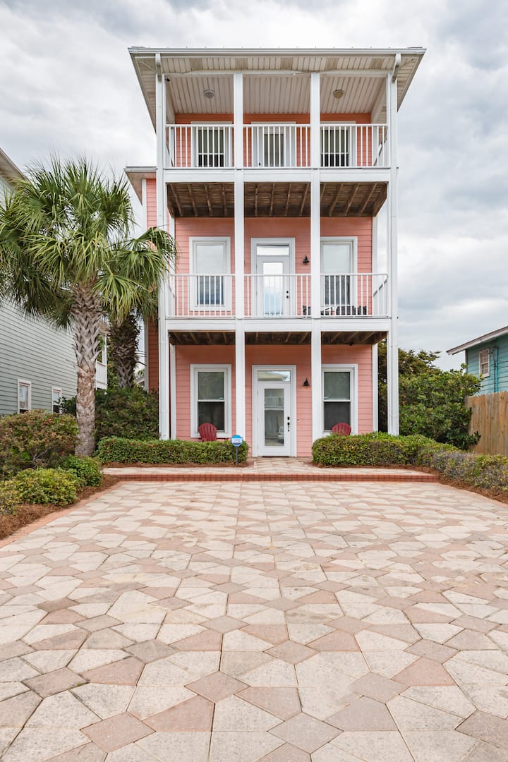 Pool Beach House Steps PCB Beach 16 Person Houses for Rent in