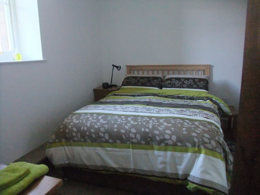 King Size bed and blackout blinds in the main bedroom