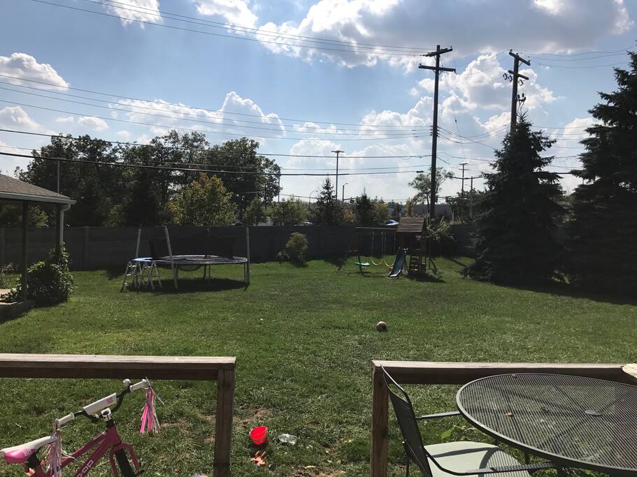 Spacious backyard