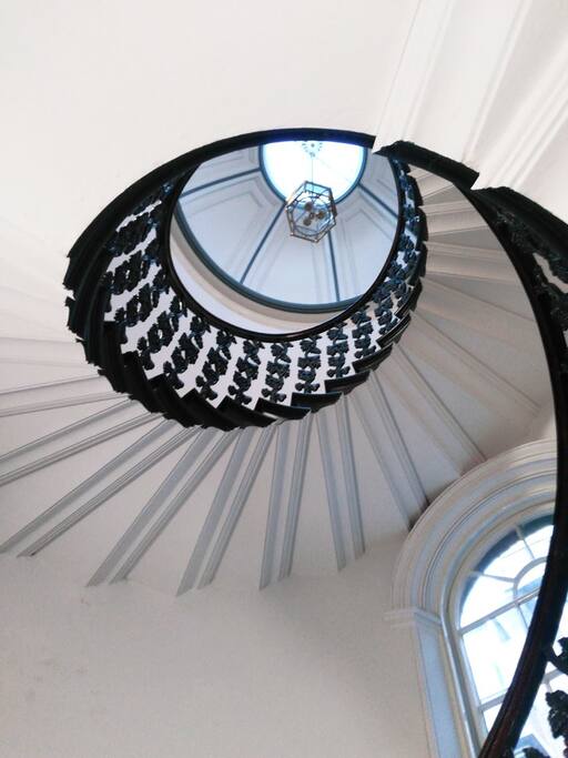 Stairway leading to the apartment on the second floor