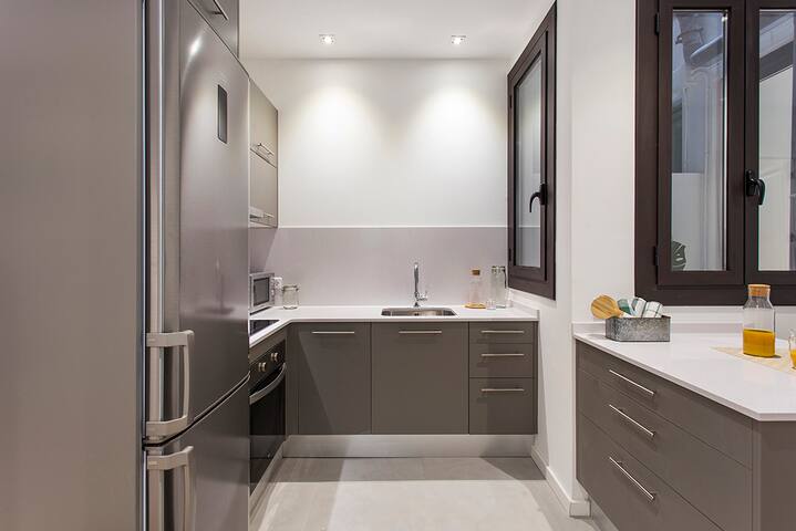 Modern fully equipped kitchen