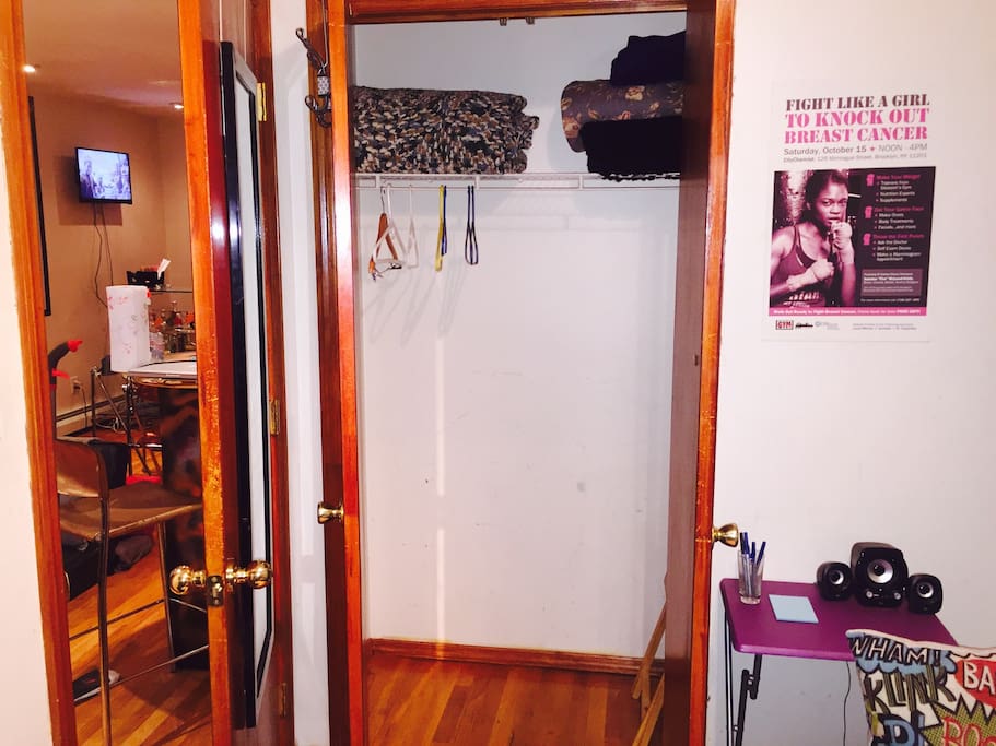Nice size closet in your private bedroom