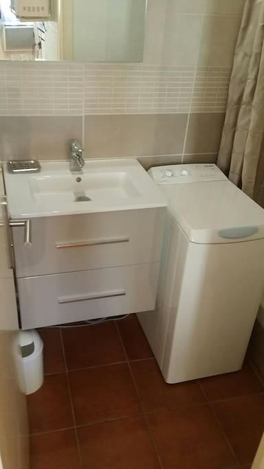 La salle de bains. (toilette, douche)