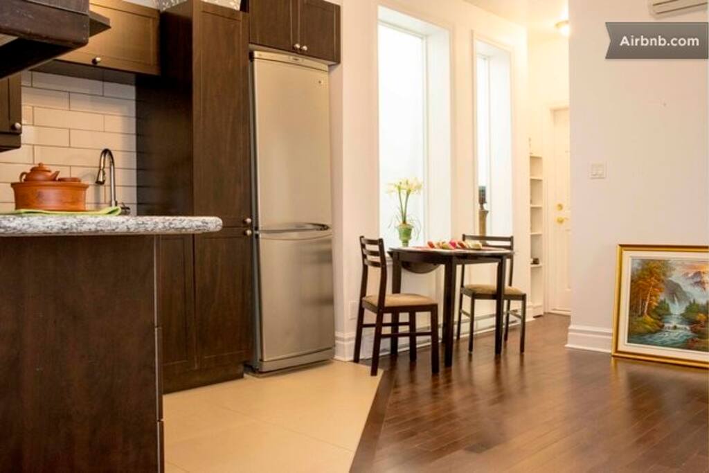 tidy dining area