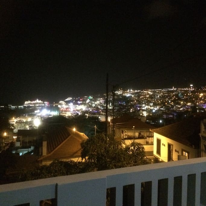 Funchal by night from our terrace...