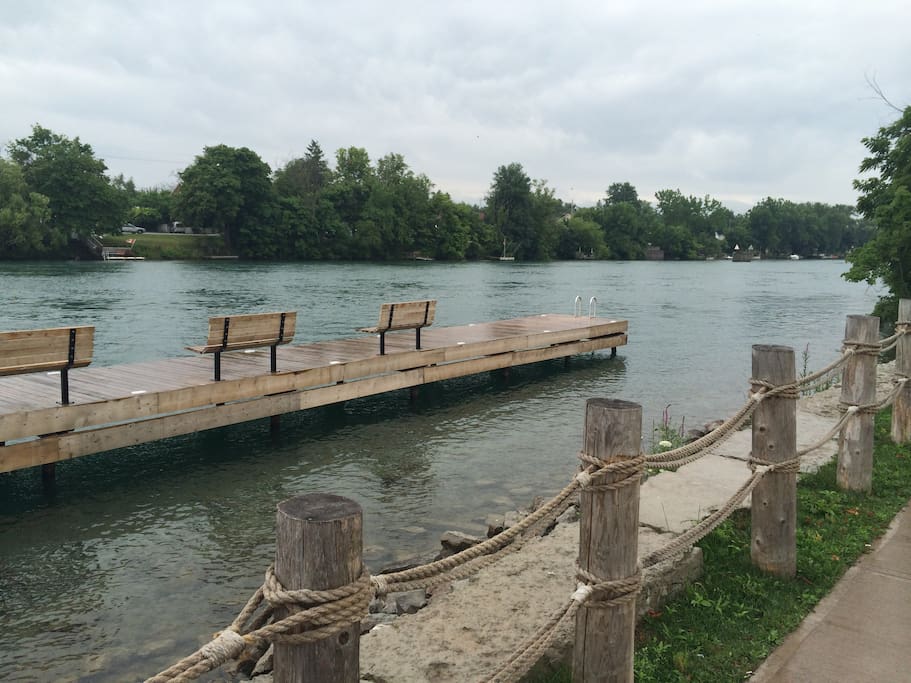 Public dock located a short walk from our home on Chippawa creek.