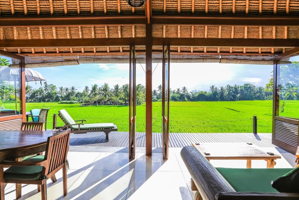 Spectacular views from your private deck at Villa Sungai.