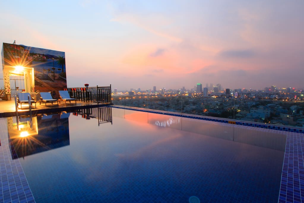 Swimming Pool with city view