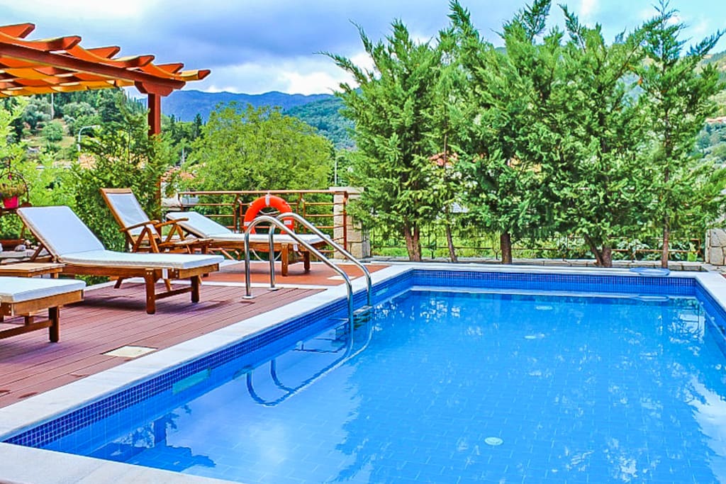 Sunbeds and Pool