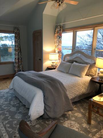 A view of the master bedroom
