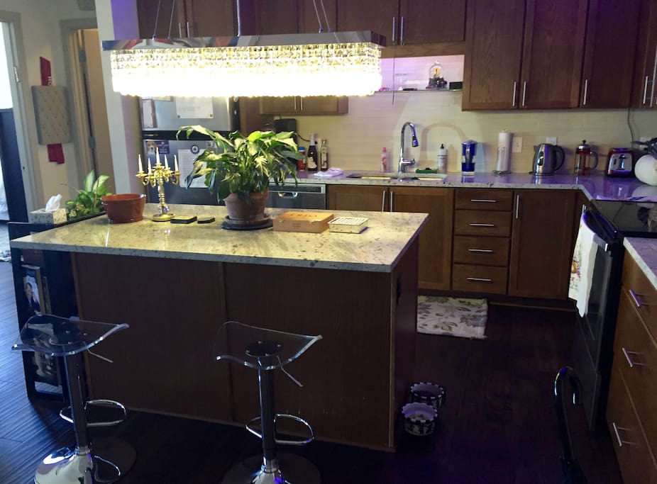 Kitchen seating area.