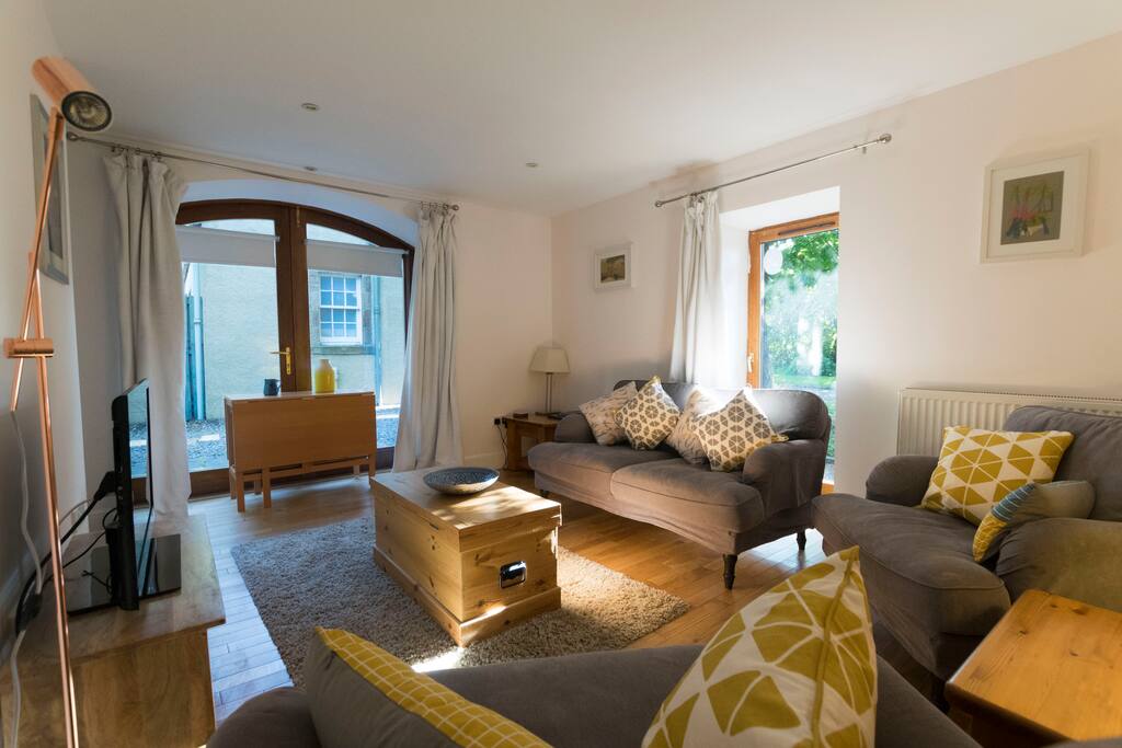 Sitting room with original stable door opening