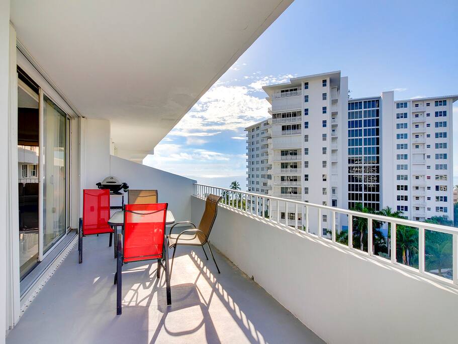Balcony with ocean views