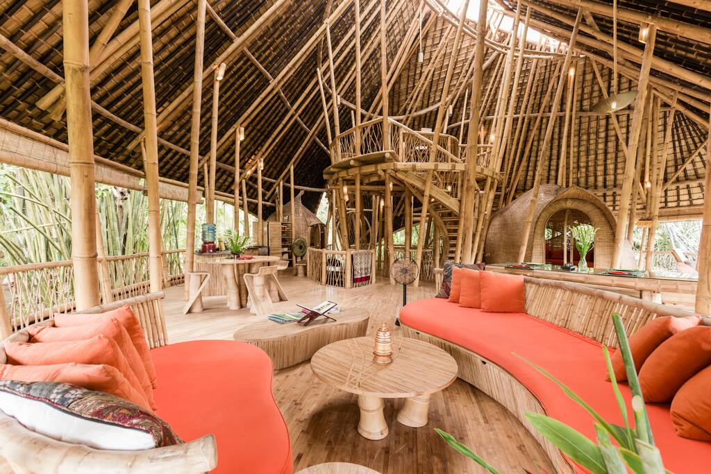 Spacious lounge. Kitchen in the background