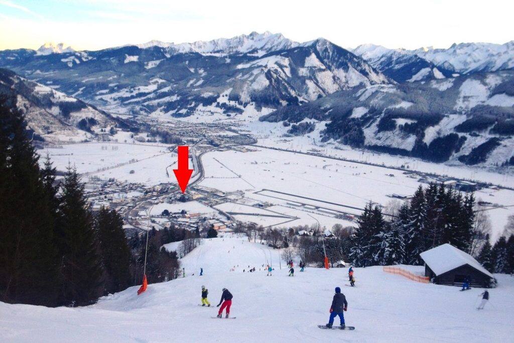 The house from the ski piste