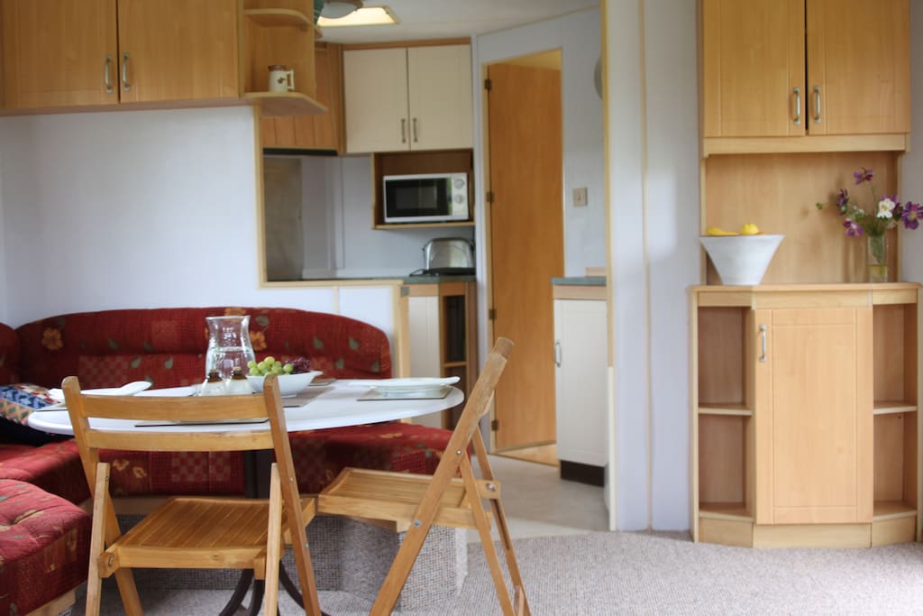 dining and kitchen area